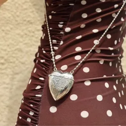 Long Necklace With Open Heart Pendant 2025 New Luxury Fashion Jewelry Sweater Chain Birthday Christmas Gifts