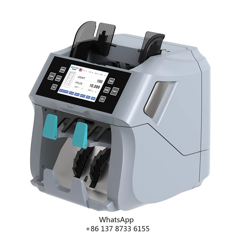 ST-4500 Touch Screen Multi-currency Discriminator CIS Bill Counter Banknote Money Counter Value Counter Money Counting Machine