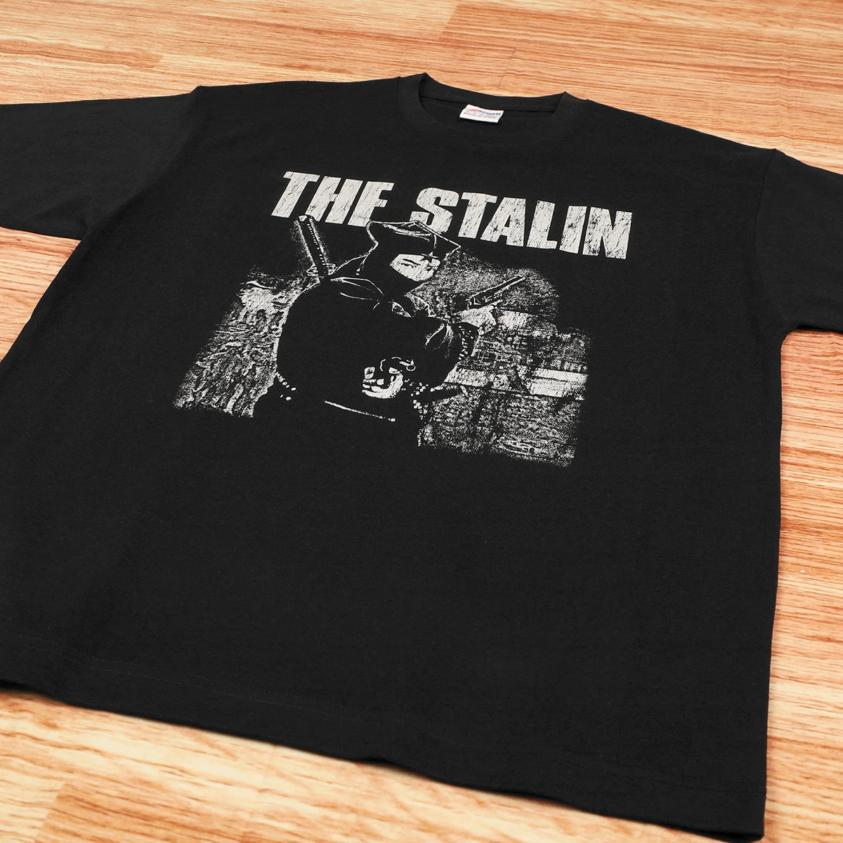The Stalin T-Shirt Japanese Haedcore Punk Band Gauze Suehiro Maruo Washed Cotton Men's Tops Short Sleeves Clothes Shirt For Man