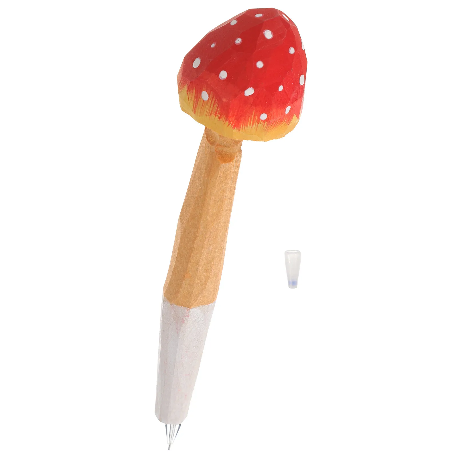 

Деревянная шариковая ручка в форме гриба, эргономичный дизайн, креативная забавная ручка для письма, для студентов, призов в классе, офиса, дома