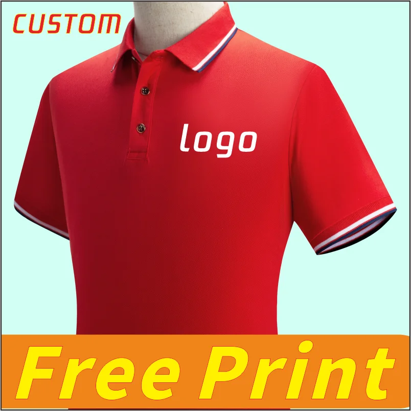 Lazer POLO Camisa Personalizado T-shirt de Manga Curta Impresso Ícone Logotipo Personalizado Personalizado Polo Collar Verão Respirável Workwear