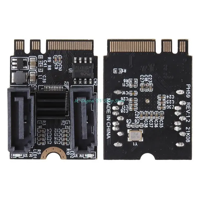 E74D for M.2 A for Key + E for Key to 3 Adapter JM582 Chips 2 Ports III