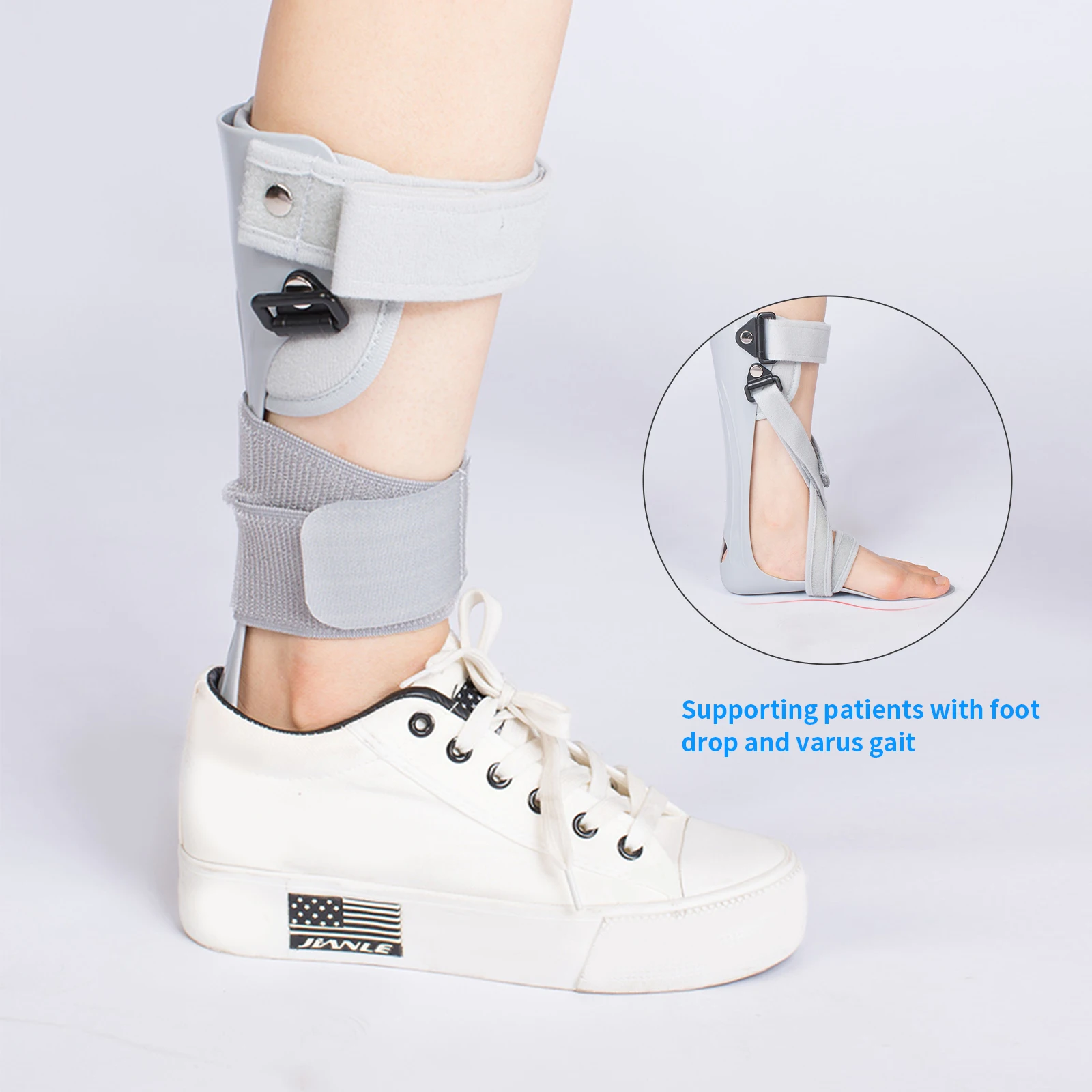 Ankle Foot Orthosis Support for Foot Drop Stroke Hemiplegia Valgus Correction Protective Brace Protector - Correction Shoes