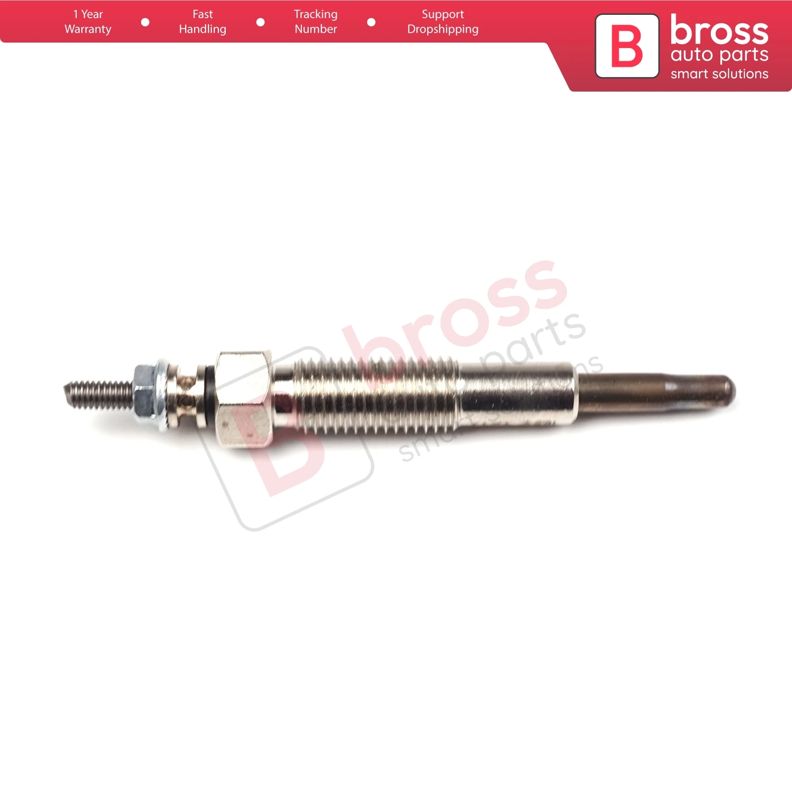 Bross BGP73 1 Piece Heater Glow Plug 10.5 Volt OK04S18140A for Kia Sportage Besta Mazda 626, 0K04S-18-140A,0K71E-18-140