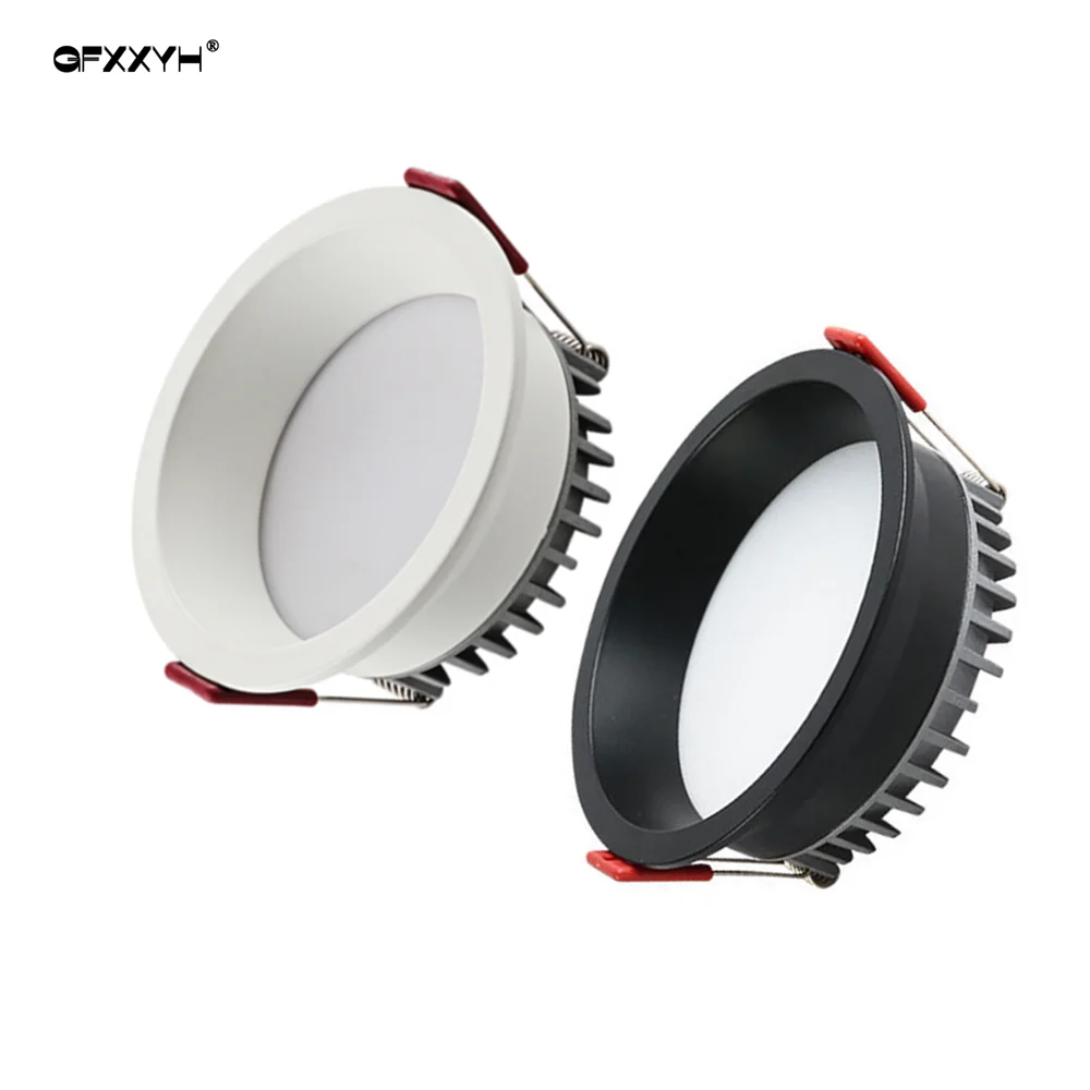 GFXXYH Recessed Anti-glare LED Downlight 15W 18W Dimmable 85-265V Ceiling Lamp Spot Light 12W Home Living Room Bedroom Lighting