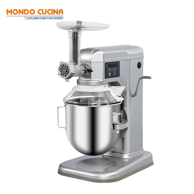 8L Planetary Food Mixer and Spiral Dough Mixer With Meat Slicer Commercial Stand Mixer for Bread Pizza Cake
