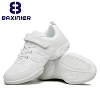 BAXINIER Girls White Cheerleading Dance Shoes Breathable Youth Cheer Shoes Competition Sneakers Athletic Training Tennis  Shoes