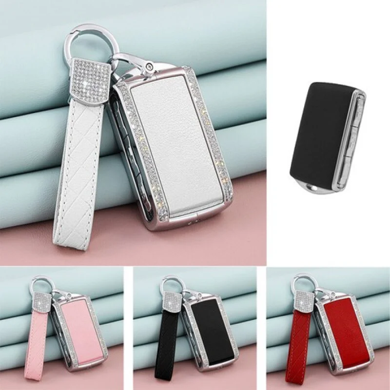 

Чехол для ключей от машины A + из сплава кожи с бриллиантами для Volvo XC90 T5 T6 T8 S60 S90 XC60