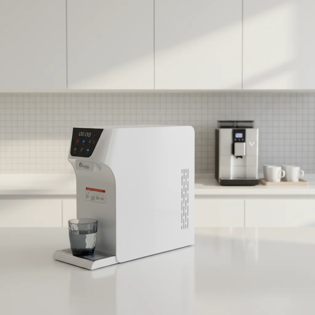 

2026 New Design Puretal Electric Desktop Hot And Cold Water Dispenser With UV And Activated Carbon Filtration For Household Use