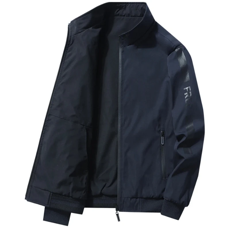 

Мужская куртка с воротником-стойкой на молнии, модный тренд 2026 года, весна-осень, двусторонняя, удобная, универсальная рабочая одежда, пальто для мужчин