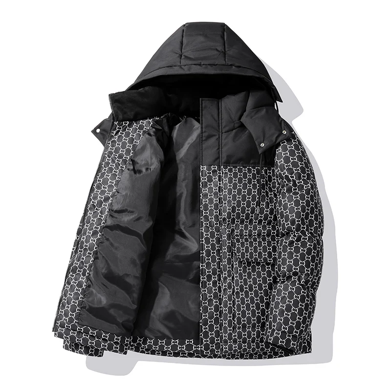 

Graphene Warm Windproof Jacket Men 2025 Winter New Fashion Comfortable Thickened Outdoor Hooded Overcoat Male Casual Clothes