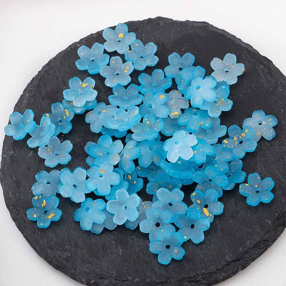 5g Bunte Blumen-Acryl-Abstandshalterperlen, Blumenperlenkappen für DIY-Ohrringe, Halsketten, Schmuckherstellung, Dekoration, Kleidungsperlen – Detail 13