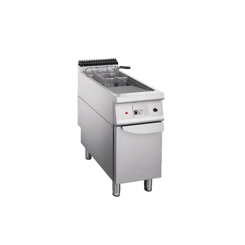 Commercial Single Tank Gas Fryer LPG NG 900 Series Gas Deep Fryer with Cabinet