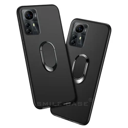 Phone Funda for ZTE Blade V41 Smart Case 6.75 Inch Black Finger Ring Soft Silicone Coque for ZTE Blade A72S Cover