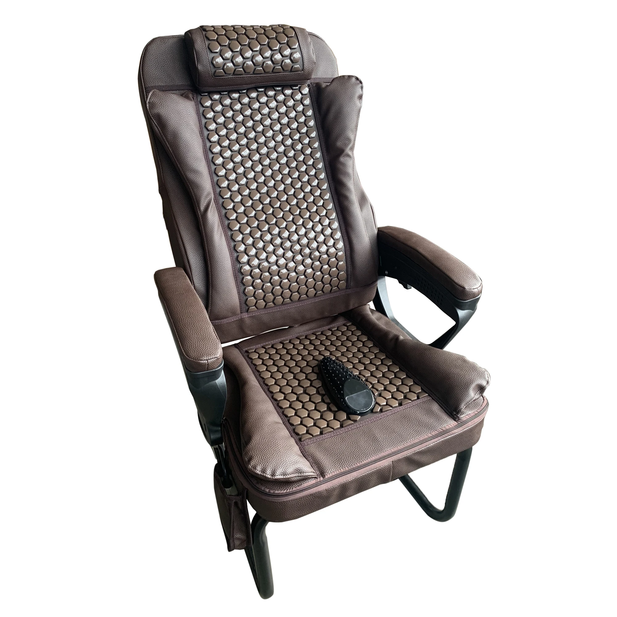 Best Lumbar Support Heat Back and Neck Massager With Vibration Full Body Massage Chair With Prostate Therapy