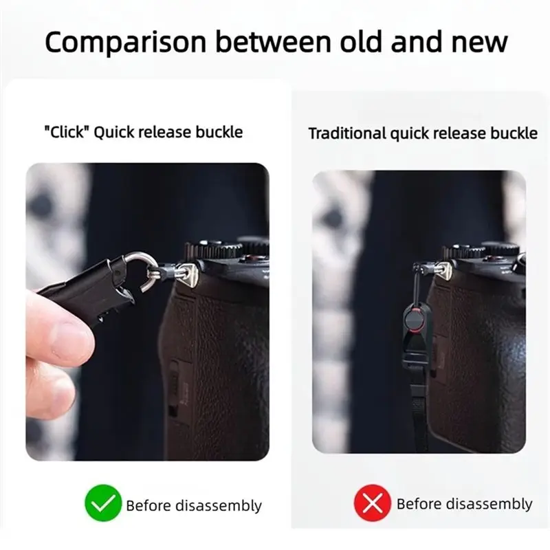 SQPP-Quick Release Camera Shoulder Wrist Strap Connector Buckle Adapter Plate For Panasonic Fujifilm DSLR SLR Anchor