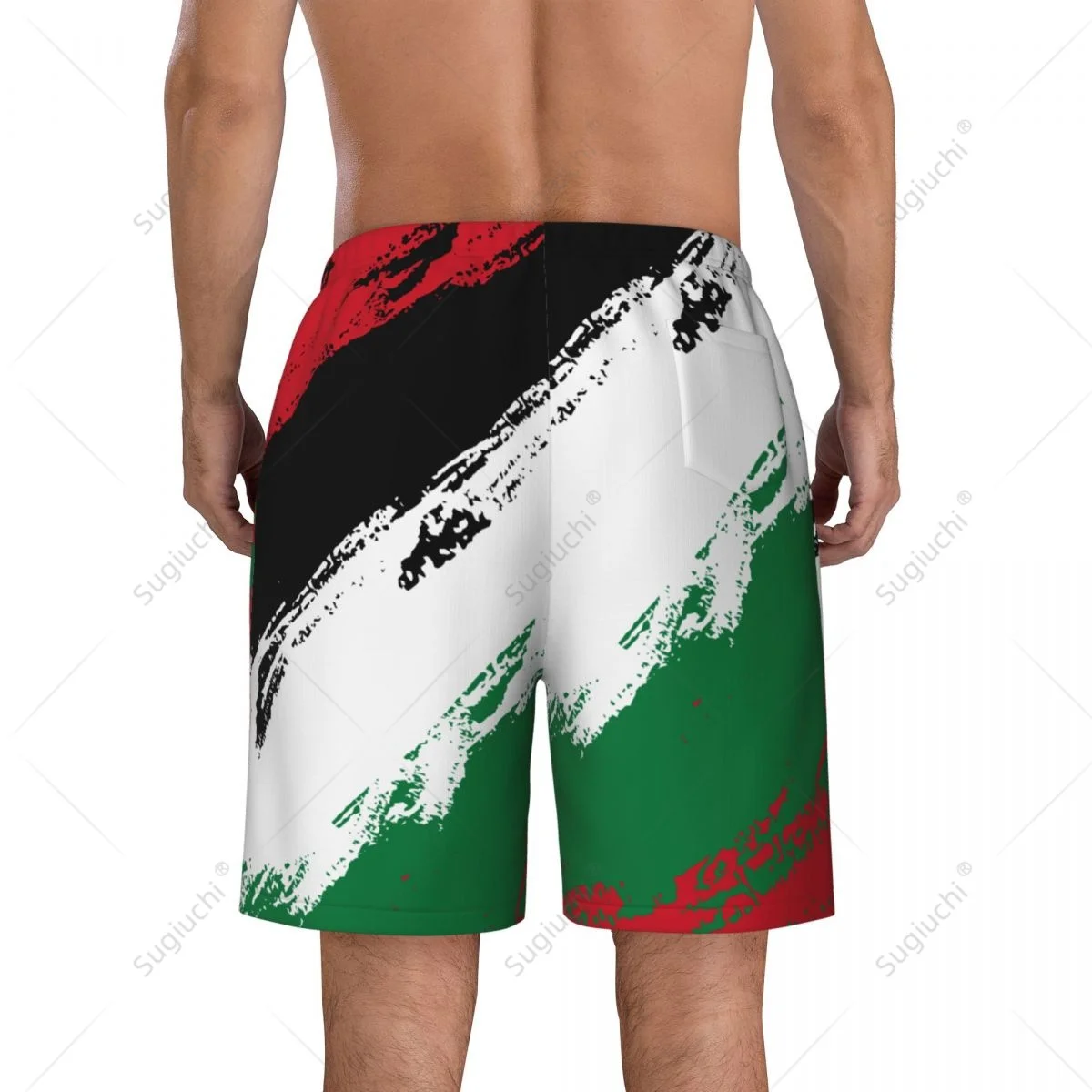 Men's Palestine Flag Beach Pants Board Shorts Surfing Boys Soccer Cycling Swimwear Running Polyester