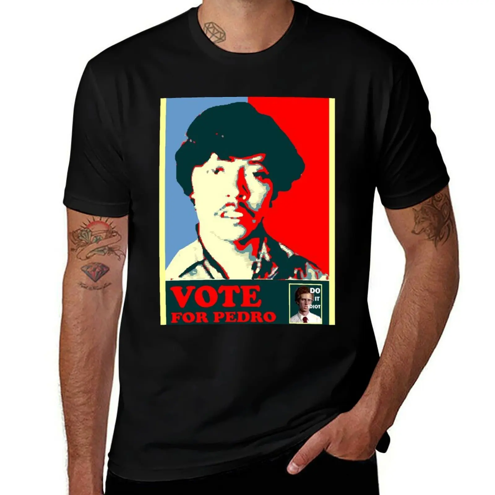 Vote for pedro, Shepard FAIREY style T-Shirt Moisture Wicking Athletic T-Shirt