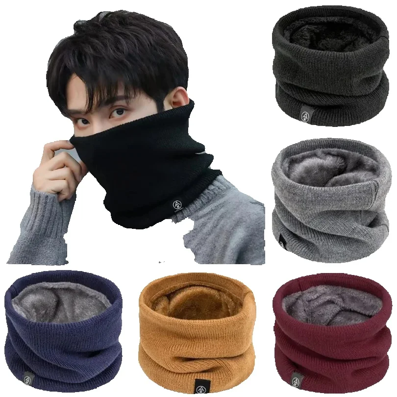 Mode doux tricoté cou plus chaud sport écharpe femmes hommes visage couverture hiver patinage course randonnée écharpes épais résistant au froid col