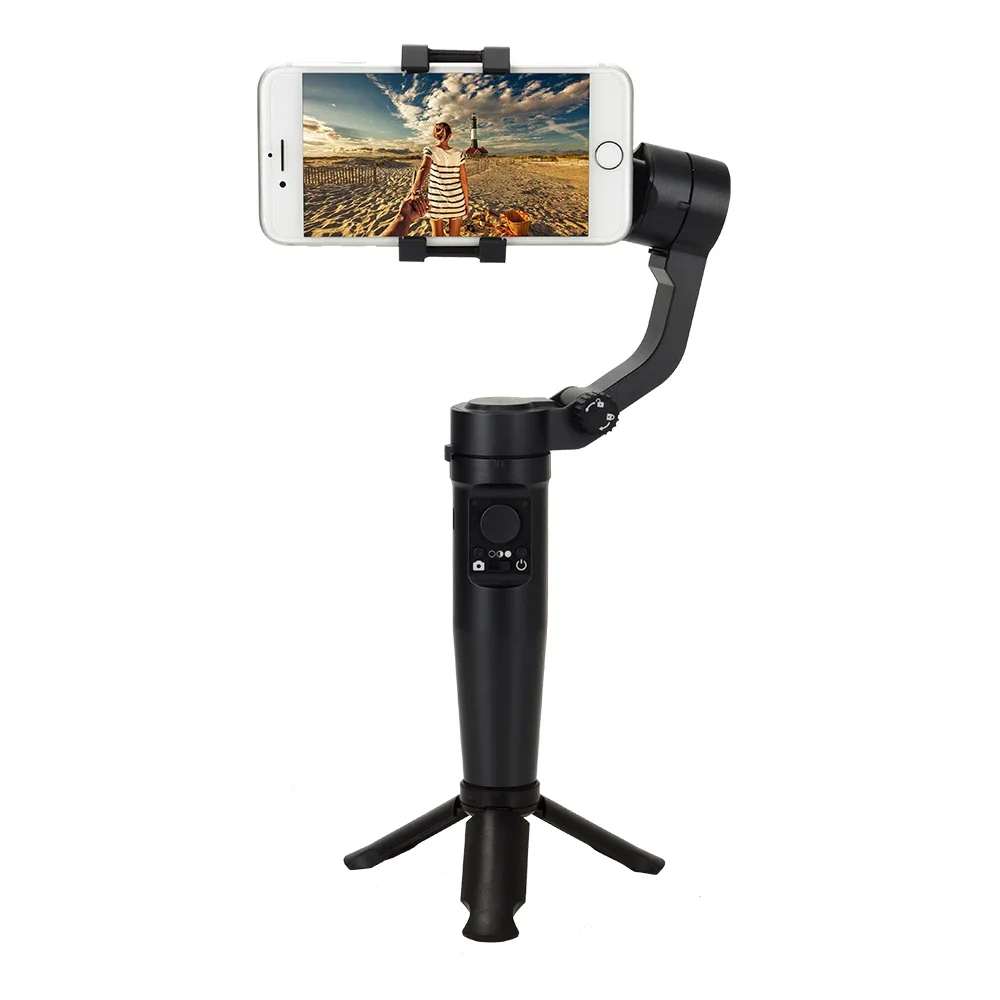 PYJ Mini three-axis handheld gimbal stabilizer face tracking foldable automatic adjustment mobile phone tripod