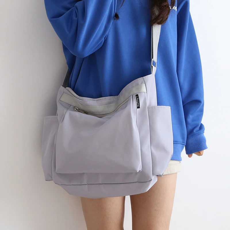 

Simple pure color bag women men crossbody bag shoulder bag University bags schoolbag 2023new versatile