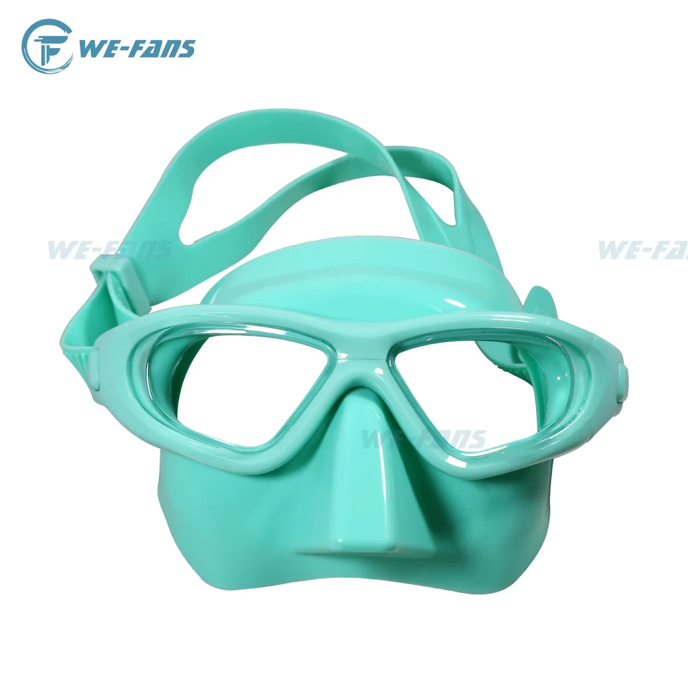 We-Fans Extreme Low Volume Free Diving Mask Scuba Snorkeling pesca subacquea maschera in silicone nero occhialini da nuoto per immersioni subacquee