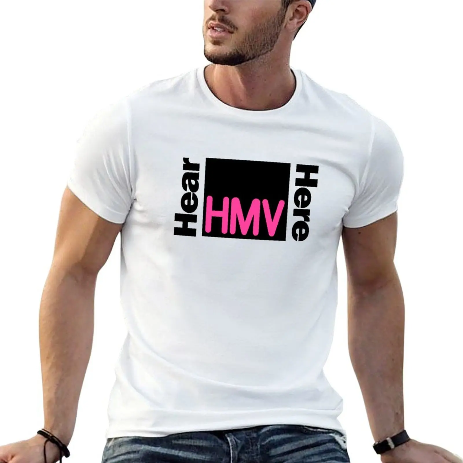 HMV STORE STAFF SHIRT T-Shirt vintage anime shirt cheap stuff mens t shirts