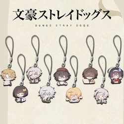 Anime Bungo Stray Dogs Dazai Osamu Nakahara Chuya Keychain Cosplay Acrylic Cute Phone Chain Rope Keyring Bag Pendant Accessories