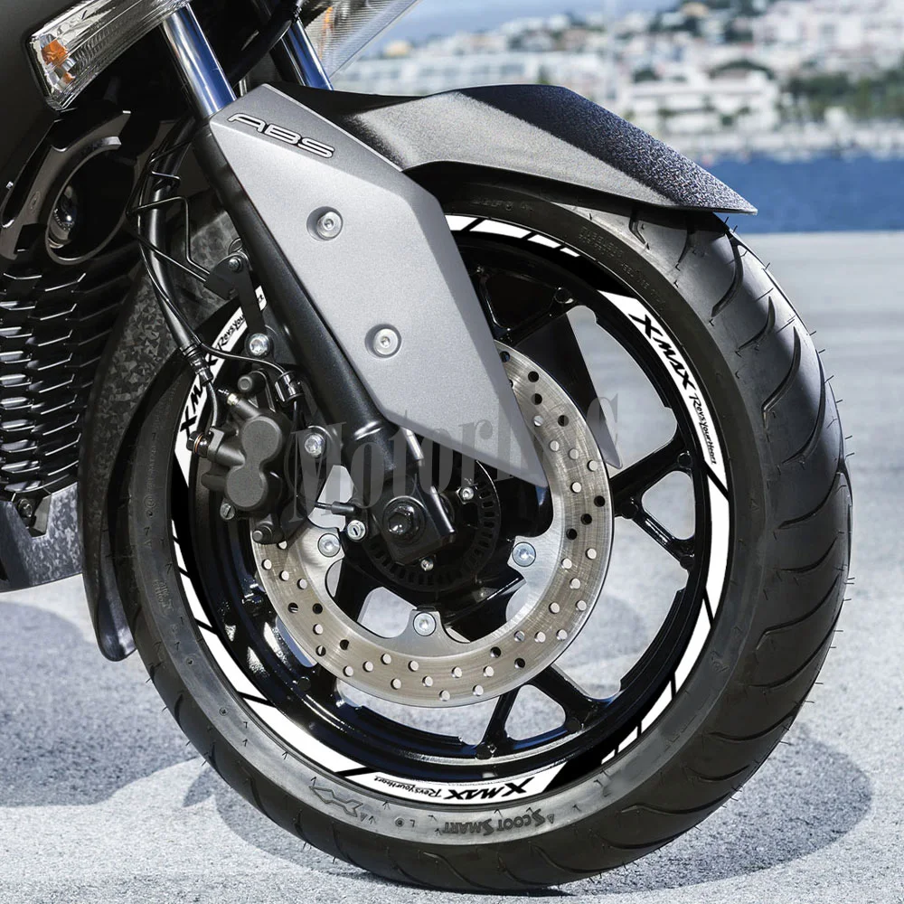Motorrad Reflektierender Felgenaufkleber, Roller-Streifenaufkleber, Zubehör, Wasserdicht für XMAX xmax 125 250 300 2023 – Detail 3