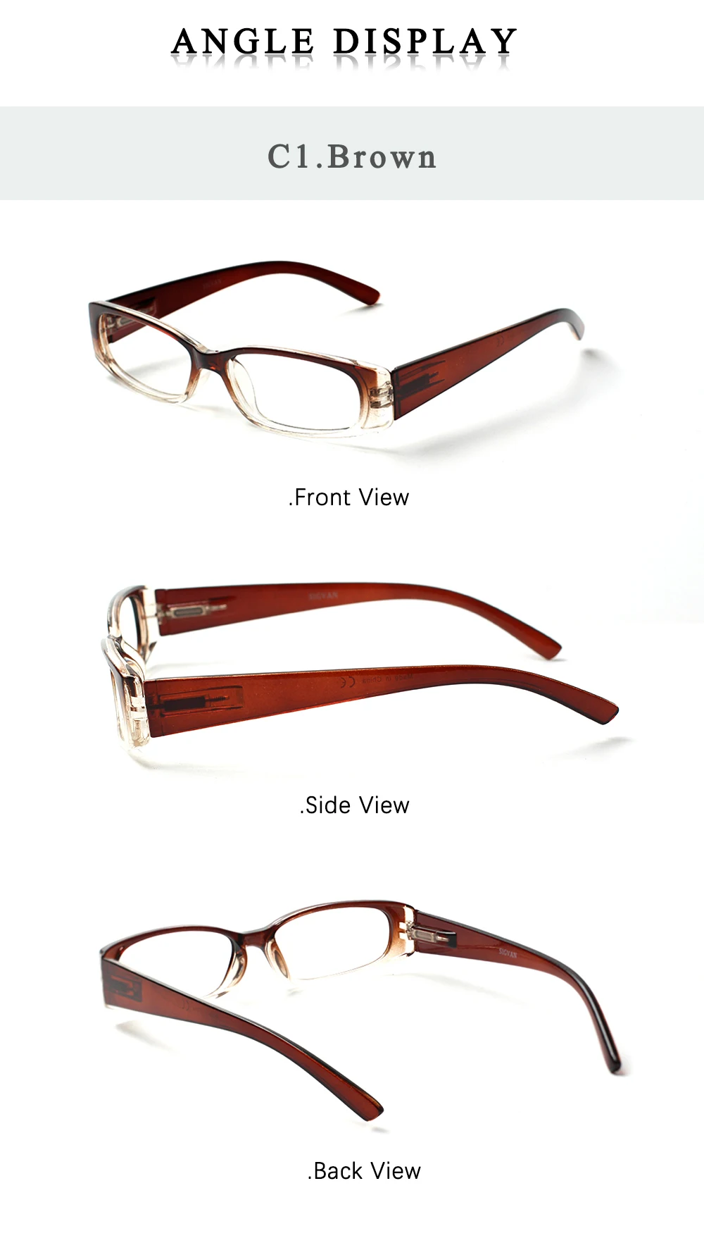 CLASAGANew Fashion Ultralight Reading Glasses Women Men Vision Care High-definition Eyewear Frame Presbyopic Eyeglass+1.00~+4.00