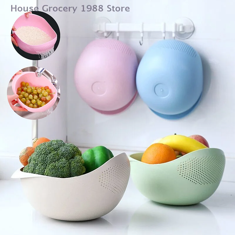 1 Pc Convenient Kitchen Plastic Clean Quick Rice Washer Kitchen Drainer Basket Rice Tank Strainer Kitchen Tools