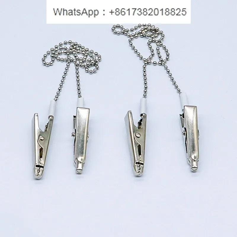 

50pcs Scarf Clip Metal Ball Chain Stainless Napkin Holder Bib Clips Cord Consumables Autoclavable