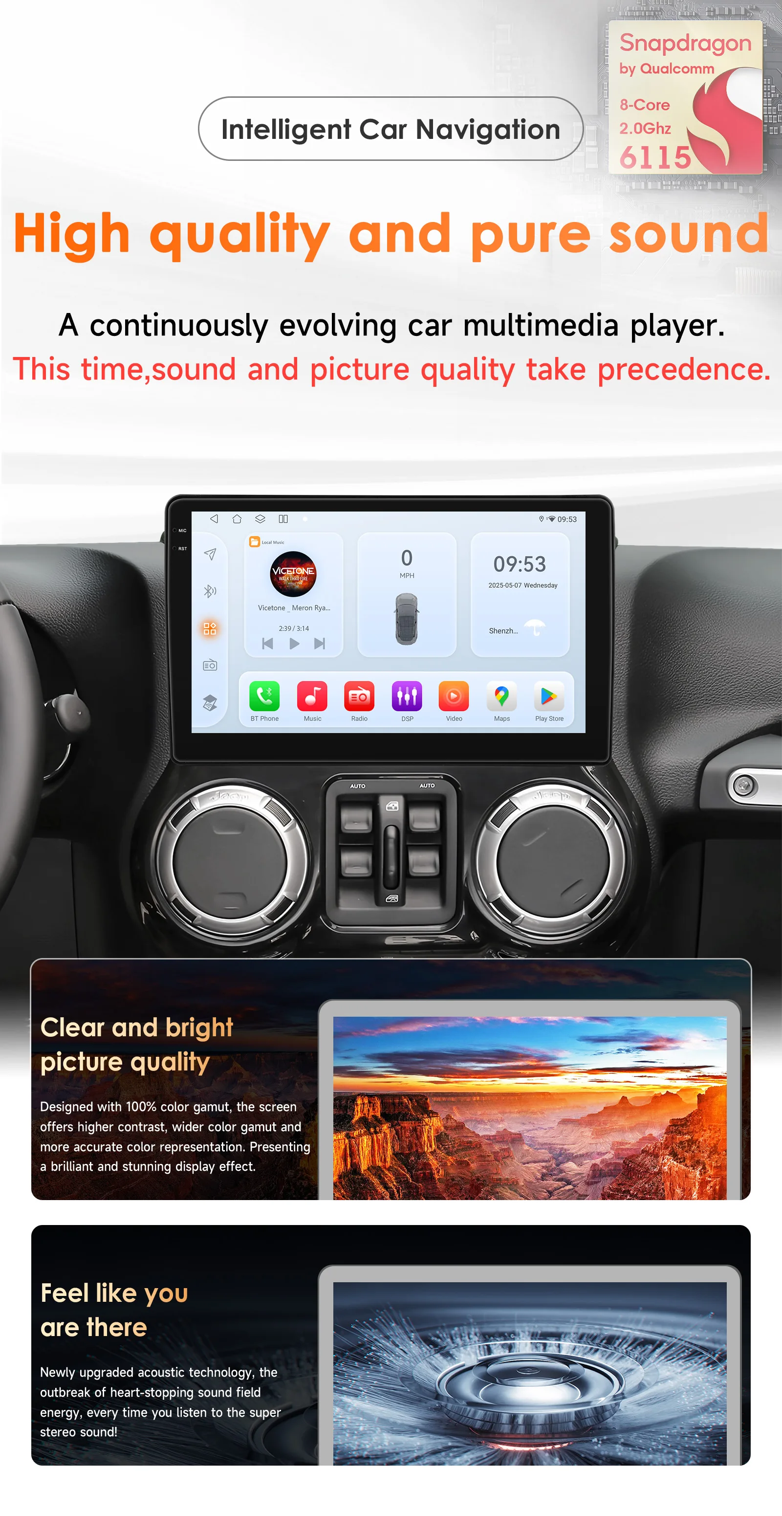 CarPlay Android Auto Car Radio For Jeep Wrangler Dodge Grand Cherokee Chrysler 300C Patriot Commander Caliber Challenger Player