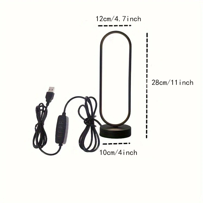 1pc USB-Powered LED Night Light-10 levels Adjustable Brightness,3 type Lighting Circular Desk Lamp For Bedroom,Living Room,Study