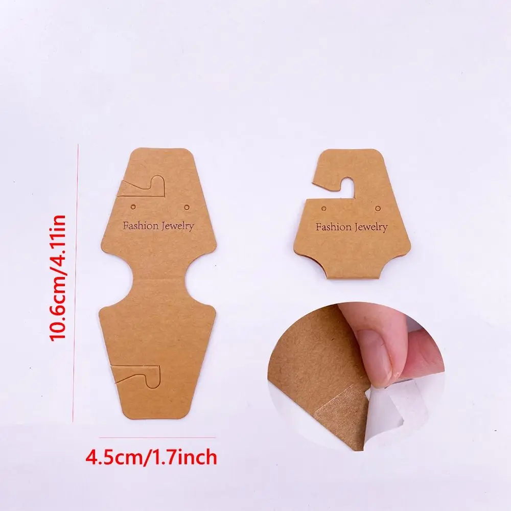 50 قطعة بطاقة تعبئة المجوهرات متعددة الألوان DIY حزمة الملحقات عرض حامل كرتون كرافت ورقة تغليف الهدايا