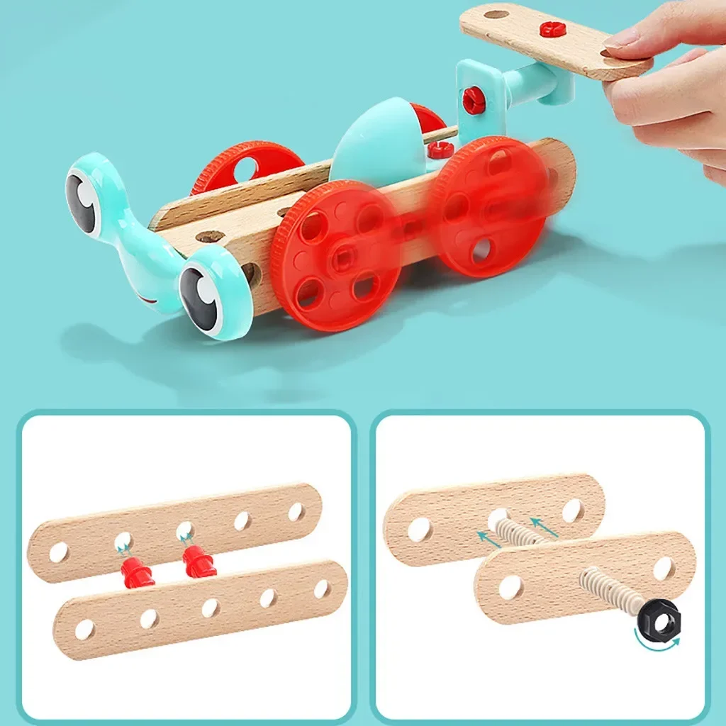 Funny DIY Children Pretend Role Play Combination Disassembly Screw Nut Repair Tool Box Assembly Classic Kid Educational Boys Toy