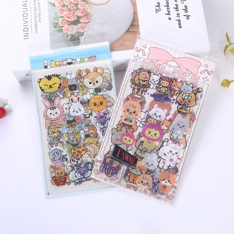 5Pcs/Set KPOP GIDEL WONWOO Cartooon Cute  Copperplate Paper Stickers High Quality Hand Account Pasters MINGYU JOSHUA HOSHI Gifts