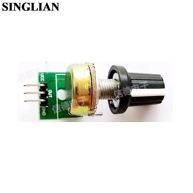 10K Resistance Potentiometer Module Adjustable Resistance Module Single Turn Adjustable Analog Output 0-5V Voltage