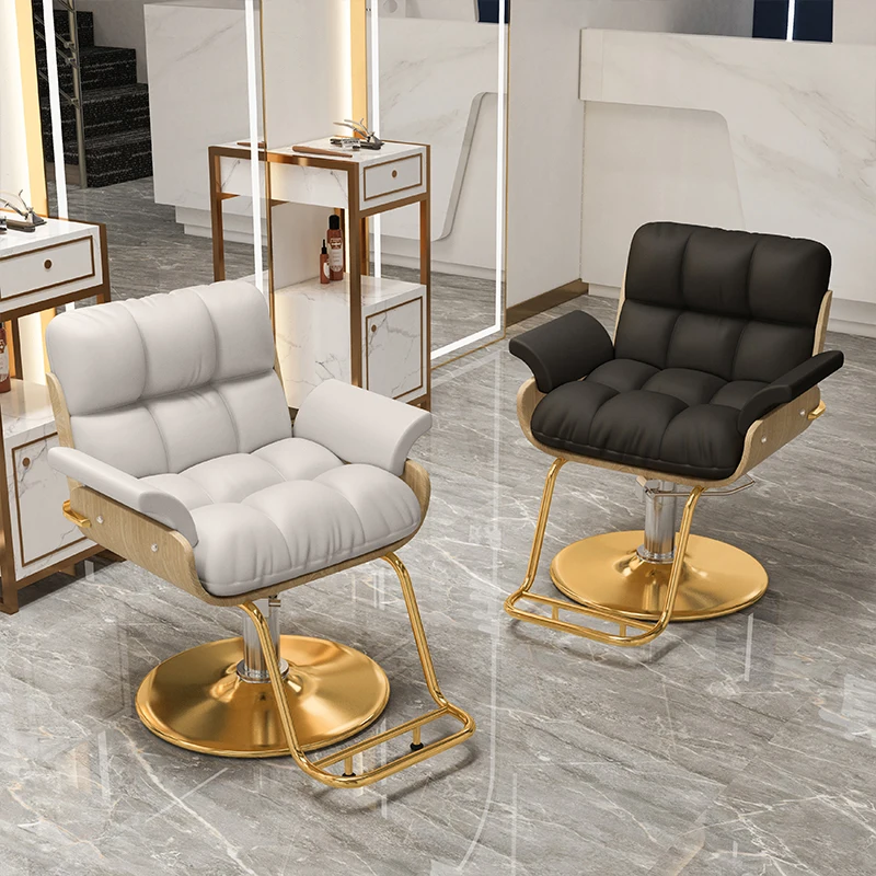 

Luxury European Barber Chairs Simple Glamour Modern Fashion Salon Chairs Beauty Trendy Silla Para Lashista Salon Furniture