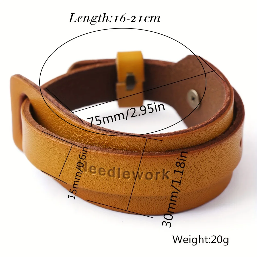 A stylish retro punk bracelet for men, a versatile leather wristband