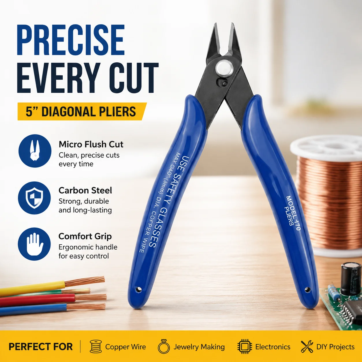 5 Inch Sprue Cutter Model Nipper Single Blade Ultra Thin Diagonal Cutting Pliers for Plastic Model Kit Hobby Craft