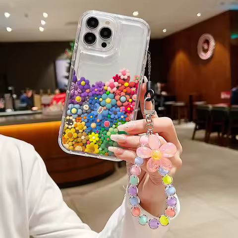 Colorful Bracelet Wrist Chain Strap Case For Samsung S25 Ultra S24 S23 S22 Plus S21 S20 FE A56 A36 A26 A55 A54 A53 A34 A33 Cover