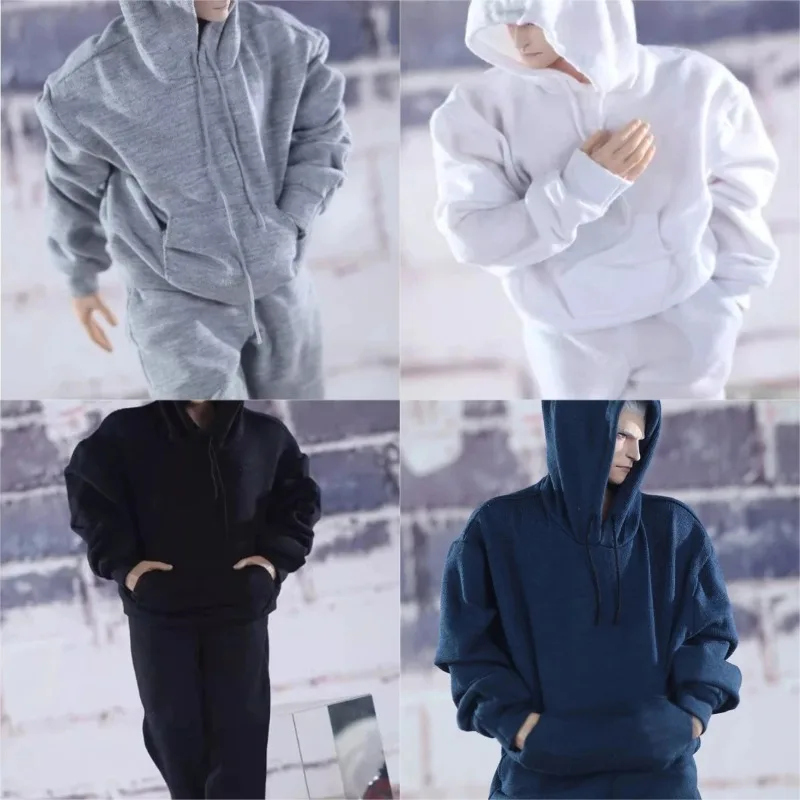 

1/6 Scale Male Soldier Hoodie Sportswear Unisex Sweatshirt Sweatpants Clothing Model for 12'' Figure Strong Body Doll Toys