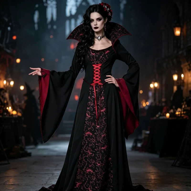 Robe Reine Vampire Gothique – photo 2