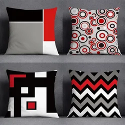 Red geometric pattern decorative pillowcase Fashion Sofa Chair Car cushion cover Bedroom Room Home decor Embrace