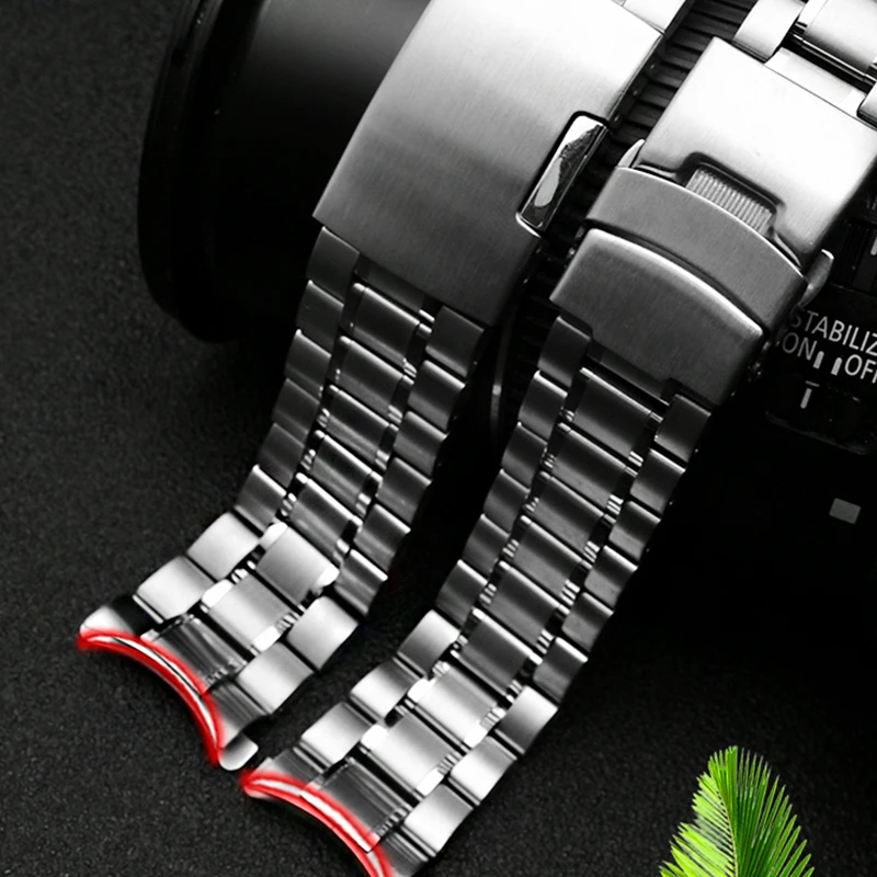 Bracelet 18mm 20mm 22mm 24mm For Seiko Citizen TISSOT Universal Straps Curved End Solid Stainless Steel Watch strap Men\'s belt