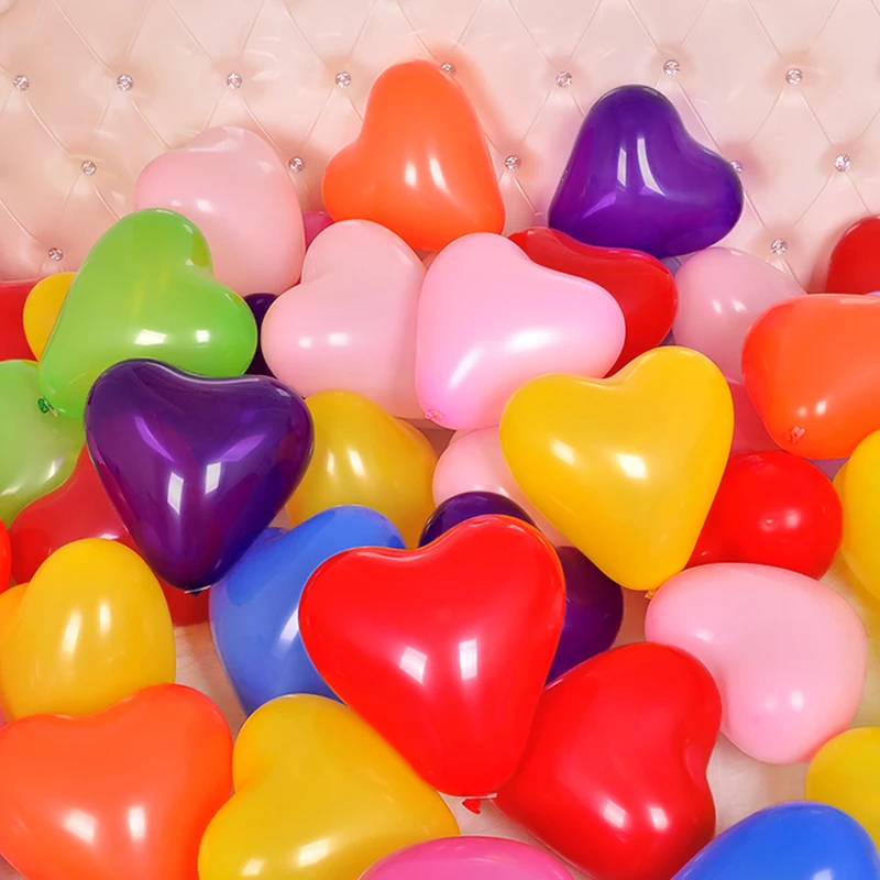 Globo de látex en forma de corazón para niños, decoración para boda, cumpleaños, Baby Shower, 10/20/30 piezas, Negro, Rosa, blanco