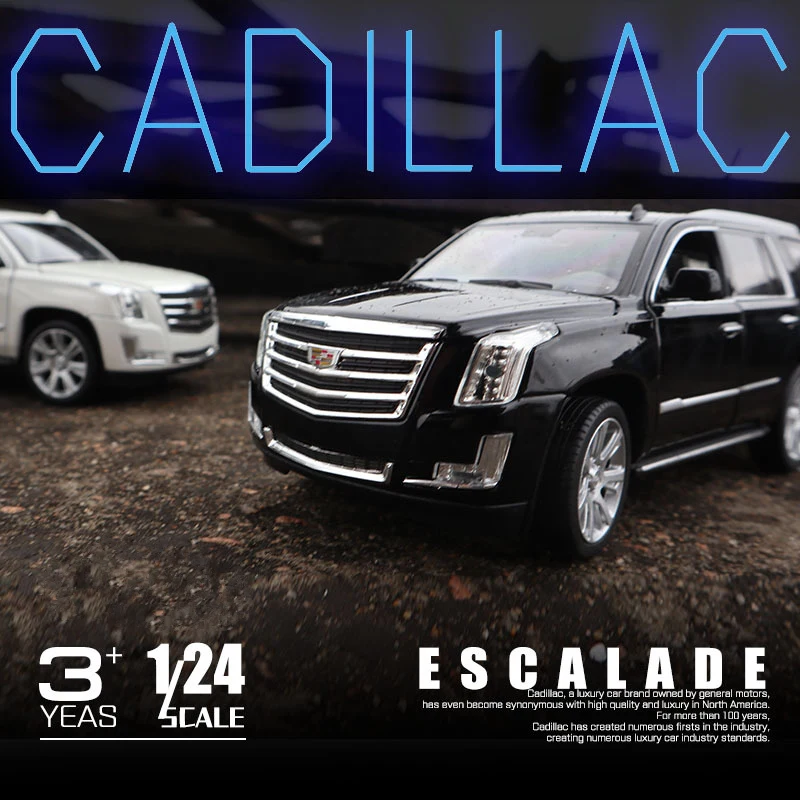 Welly 1:24 Cadillac Escalade Alloy Car Model Diecasts Metal Toy Vehicles Car Model Collection Simulation Car Kids Toy Gifts