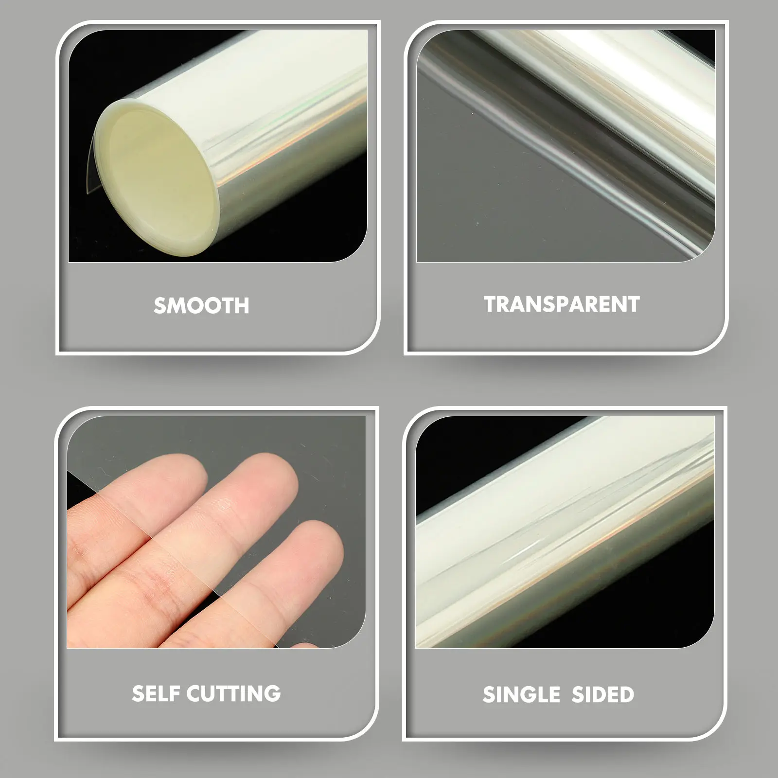 

1 Sheet Non-Destructive Highly Transparent Adhesive Window Film Perfect for Glass Doors Cabinets Sliding Panels Clear