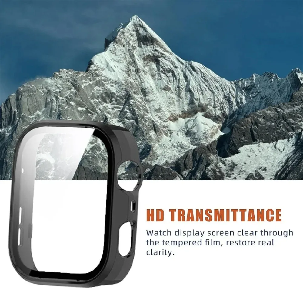 Matte Finish PC Bumper Case With Built-in Tempered Glass For Huawei Watch Fit 4 4 Pro 5 5 Pro HD Clear Anti Scratch Lightweight